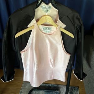 Black Silk jacket Powder Pink Silk lined with cuff